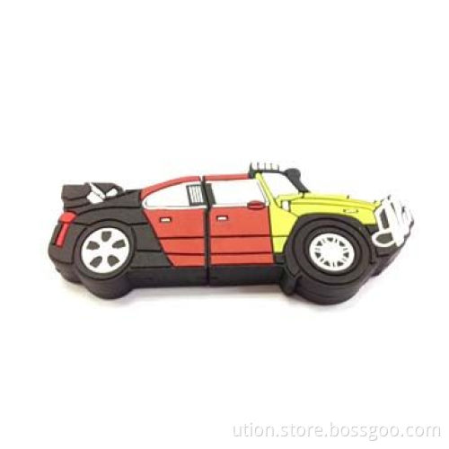 PVC SUV Car USB Flash Memory with 1 to 32GB Memory Capacity, OEM Orders are Welcome